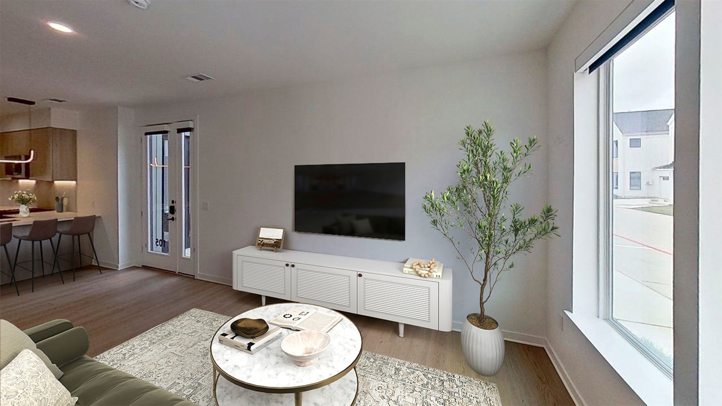 1941 Sawdust Road, Unit 618 The Woodlands, TX 77380 - Photo 2 of 16 a living room with furniture and a flat screen tv
