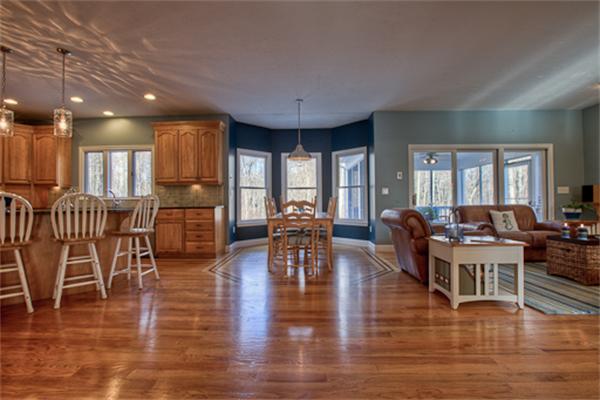 2 Split Rock Lane Hopkinton, MA 01748 - Photo 5 of 30 a living room with furniture wooden floor and kitchen view