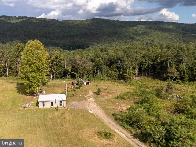 a view of an outdoor space and mountain view