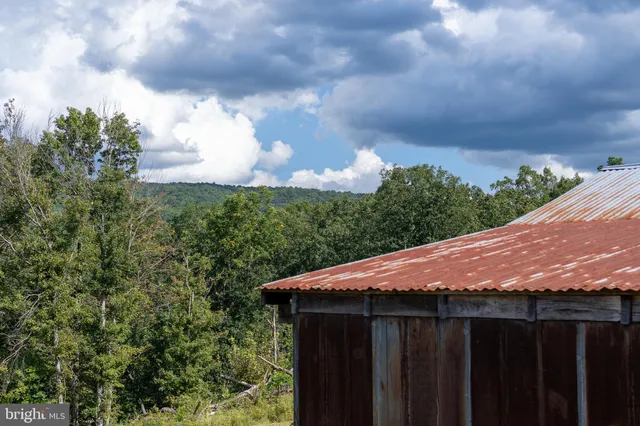 a patio with wooden fence