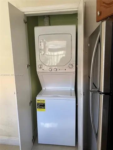 a close view of washer and dryer