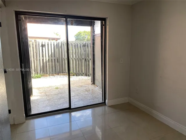 a view of a glass door