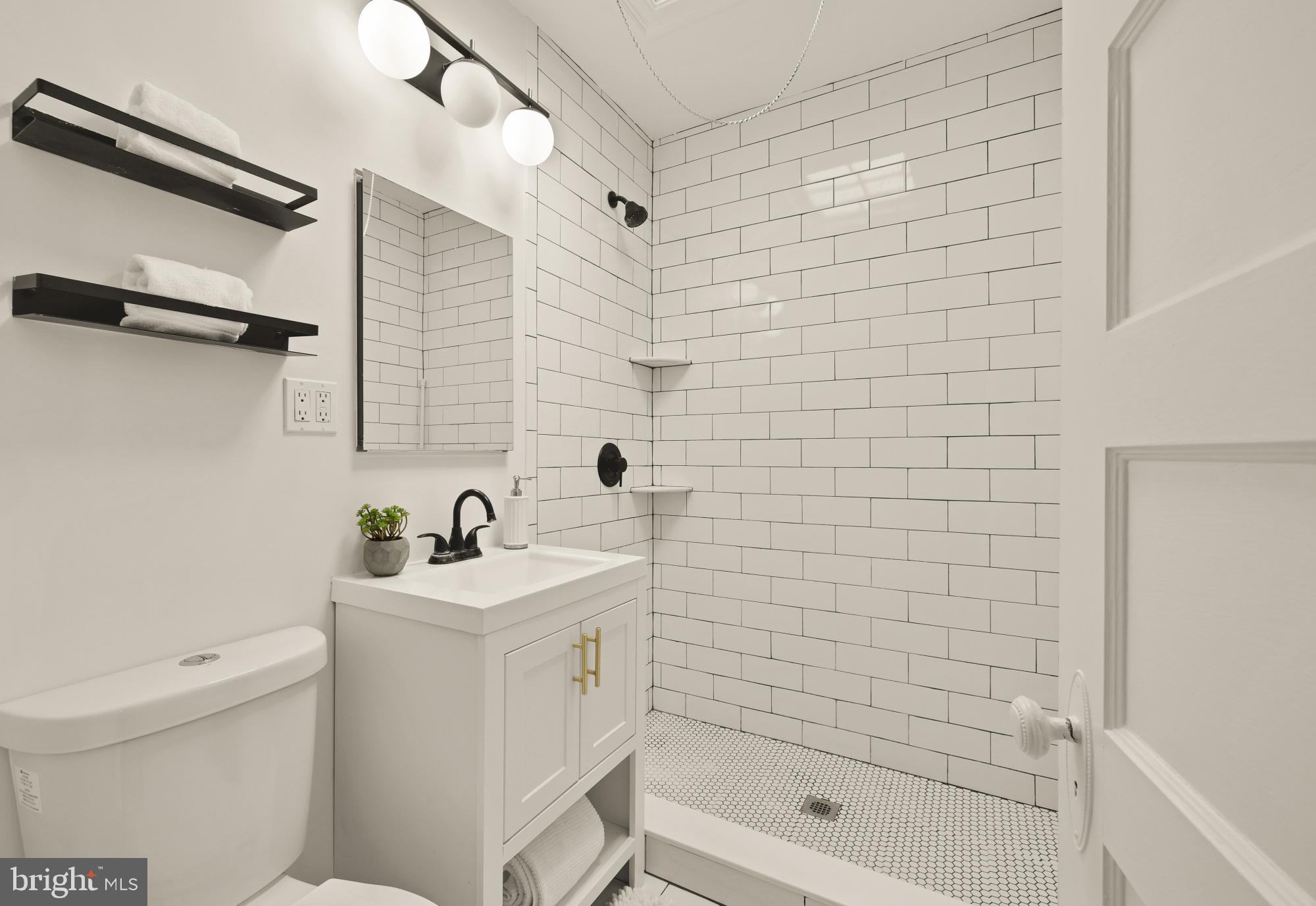 720 Webster Street Northwest Washington, DC 20011 - Photo 29 of 51 a bathroom with a sink a toilet and shower