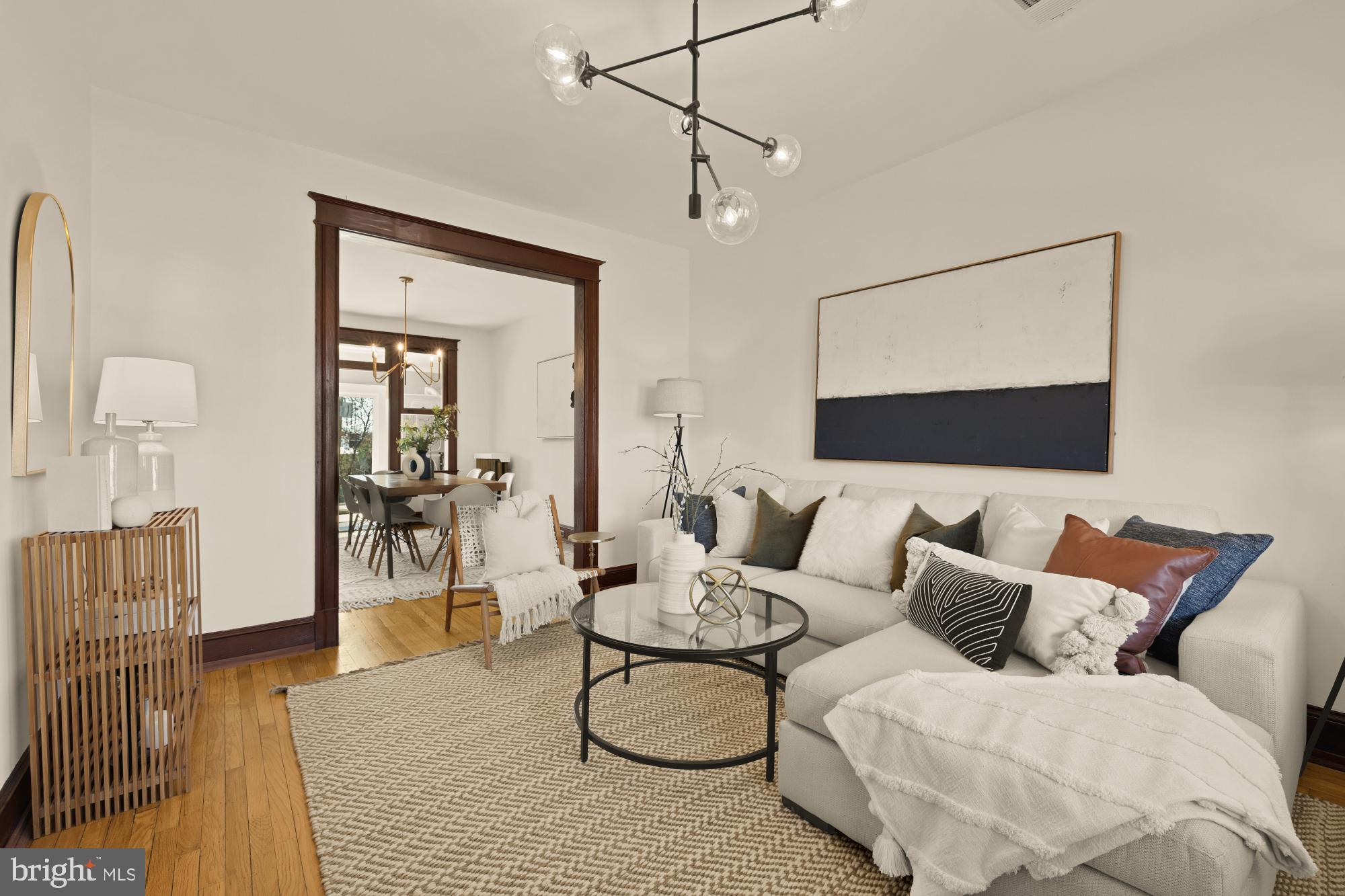 720 Webster Street Northwest Washington, DC 20011 - Photo 6 of 51 a living room with furniture and wooden floor