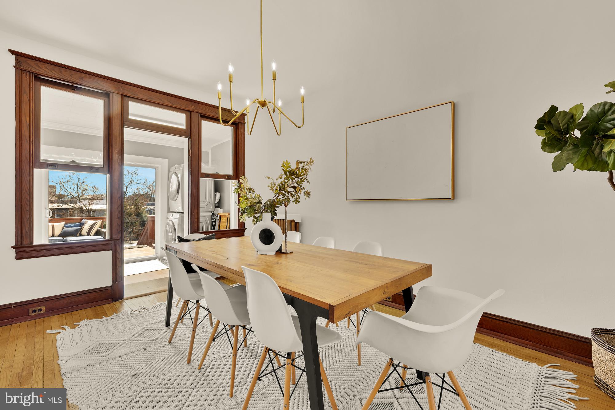 720 Webster Street Northwest Washington, DC 20011 - Photo 10 of 51 a view of a dining room with furniture window and wooden floor