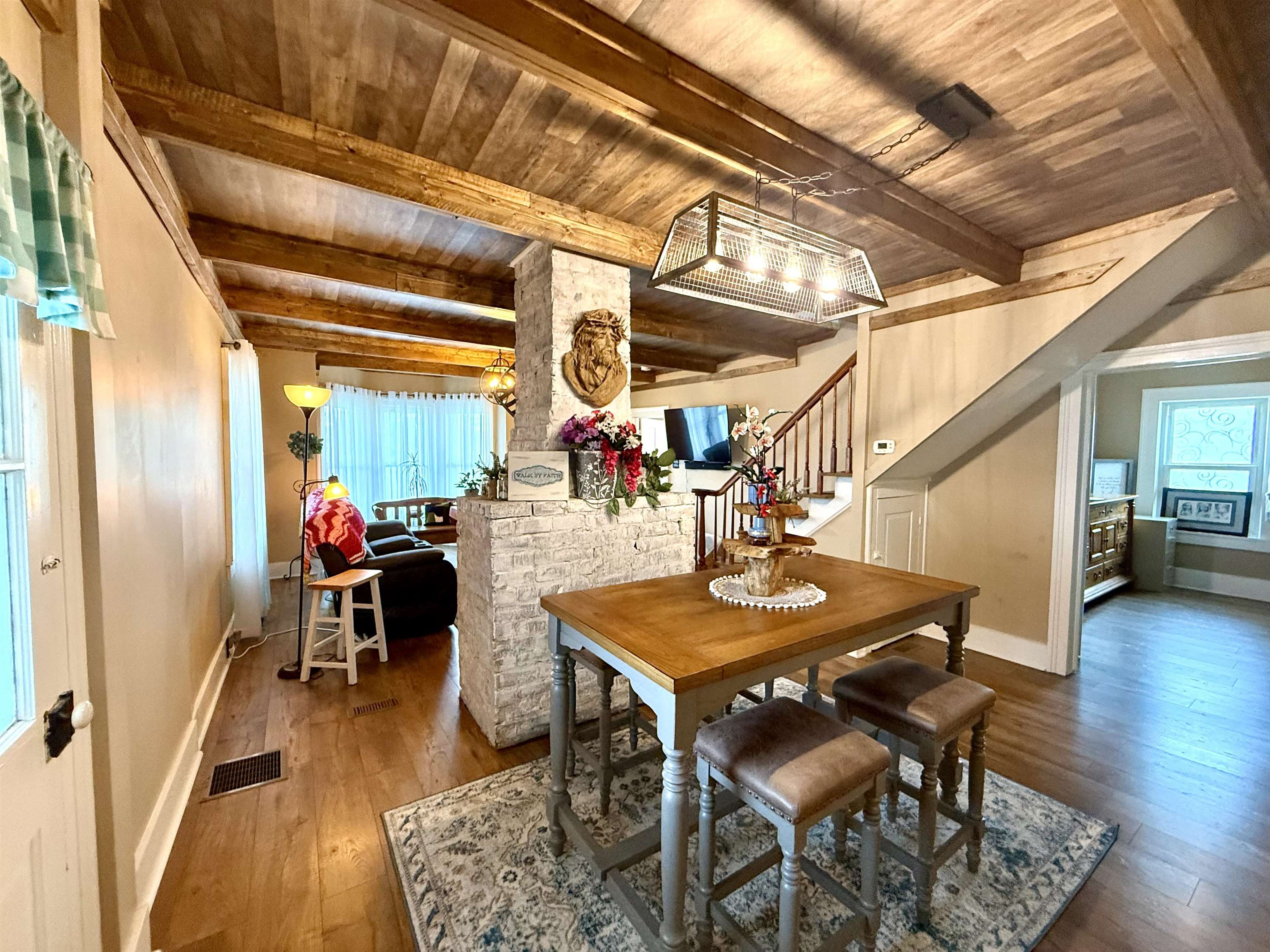 15385 Evergreen Valley Road Timberville, VA 22853 - Photo 9 of 44 a dining room with furniture and wooden floor