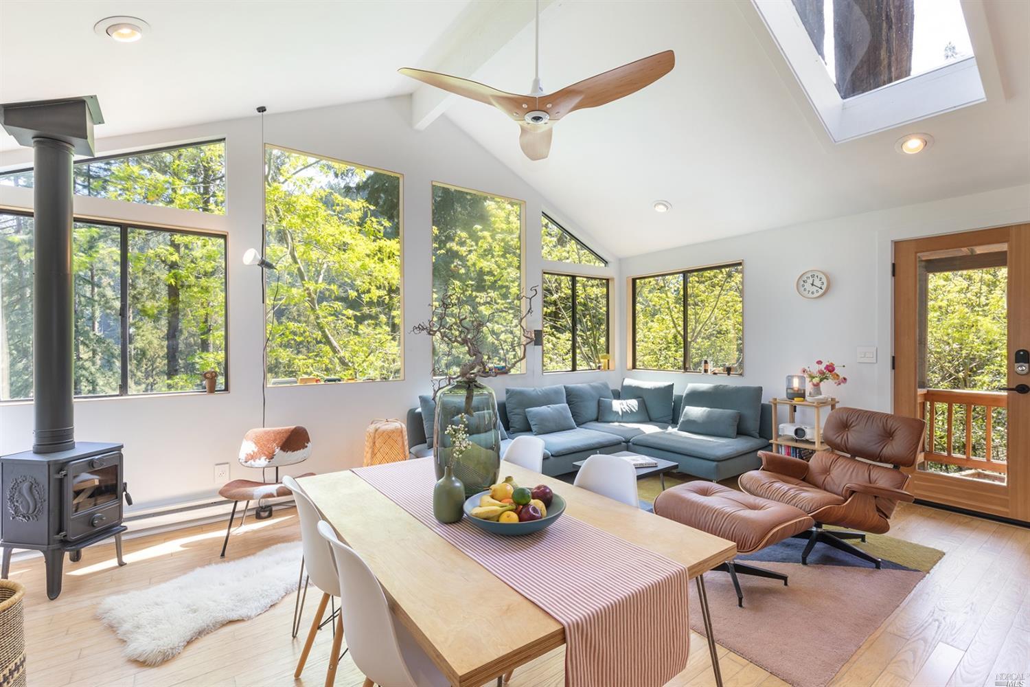 9062 Middle Way Monte Rio, CA 95462 - Photo 1 of 1 a living room with furniture and a large window