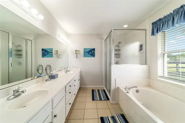 a view of a yard with a table and chairs