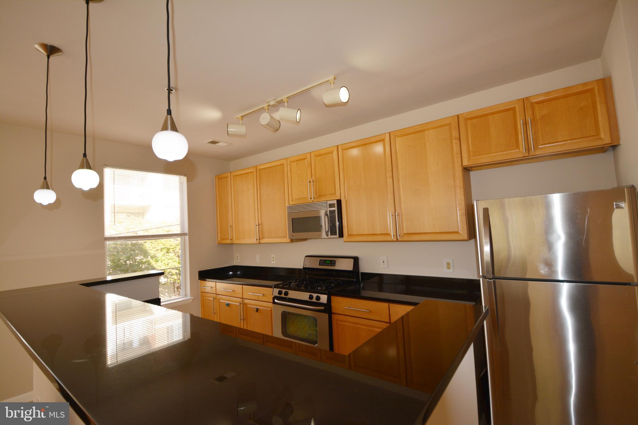 1201 East W Highway, Unit 238 Silver Spring, MD 20910 - Photo 12 of 18 a kitchen with stainless steel appliances granite countertop a refrigerator a sink and a stove