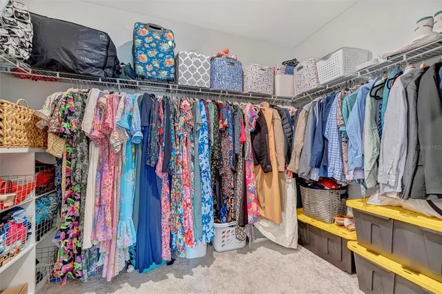 a view of a swimming pool with a mountain view