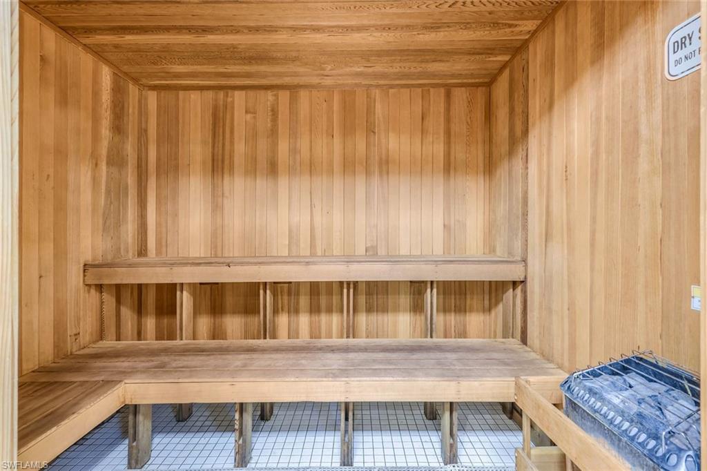 15239 Summit Pl Circle, Unit 246 Naples, FL 34119 - Photo 45 of 49 Relaxing sauna with wooden ceiling