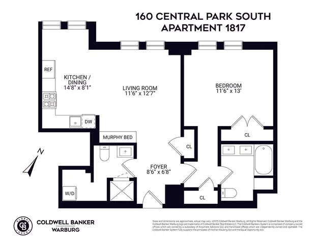 $15,000 | 160 Central Park South, Unit 1817 | Central Park South