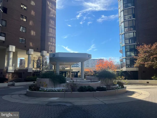 a front view of a building with street view