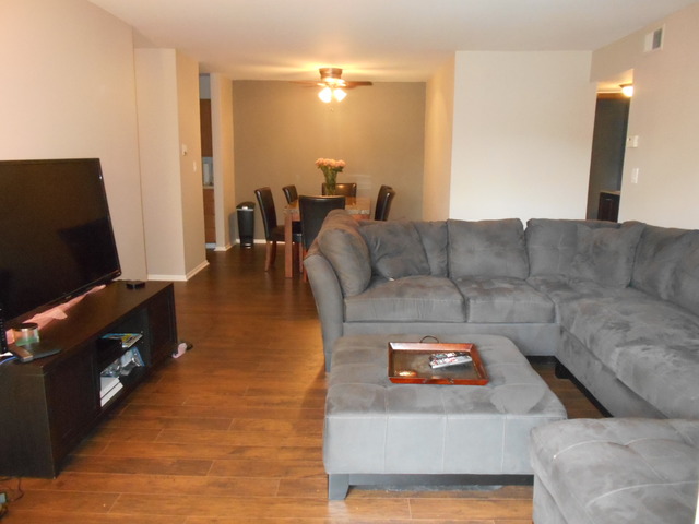 6160 Knoll Wood Road, Unit 206 Willowbrook, IL 60527 - Photo 2 of 17 a living room with furniture and a flat screen tv
