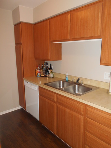 6160 Knoll Wood Road, Unit 206 Willowbrook, IL 60527 - Photo 7 of 17 a kitchen with a sink and cabinets