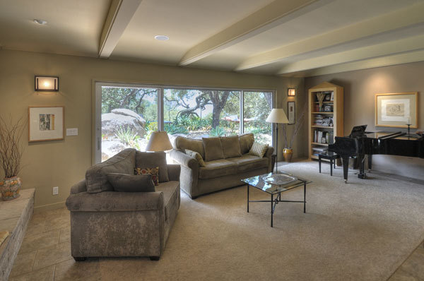2280 Las Canoas Road Santa Barbara, CA 93105 - Photo 3 of 12 a living room with furniture and a large window