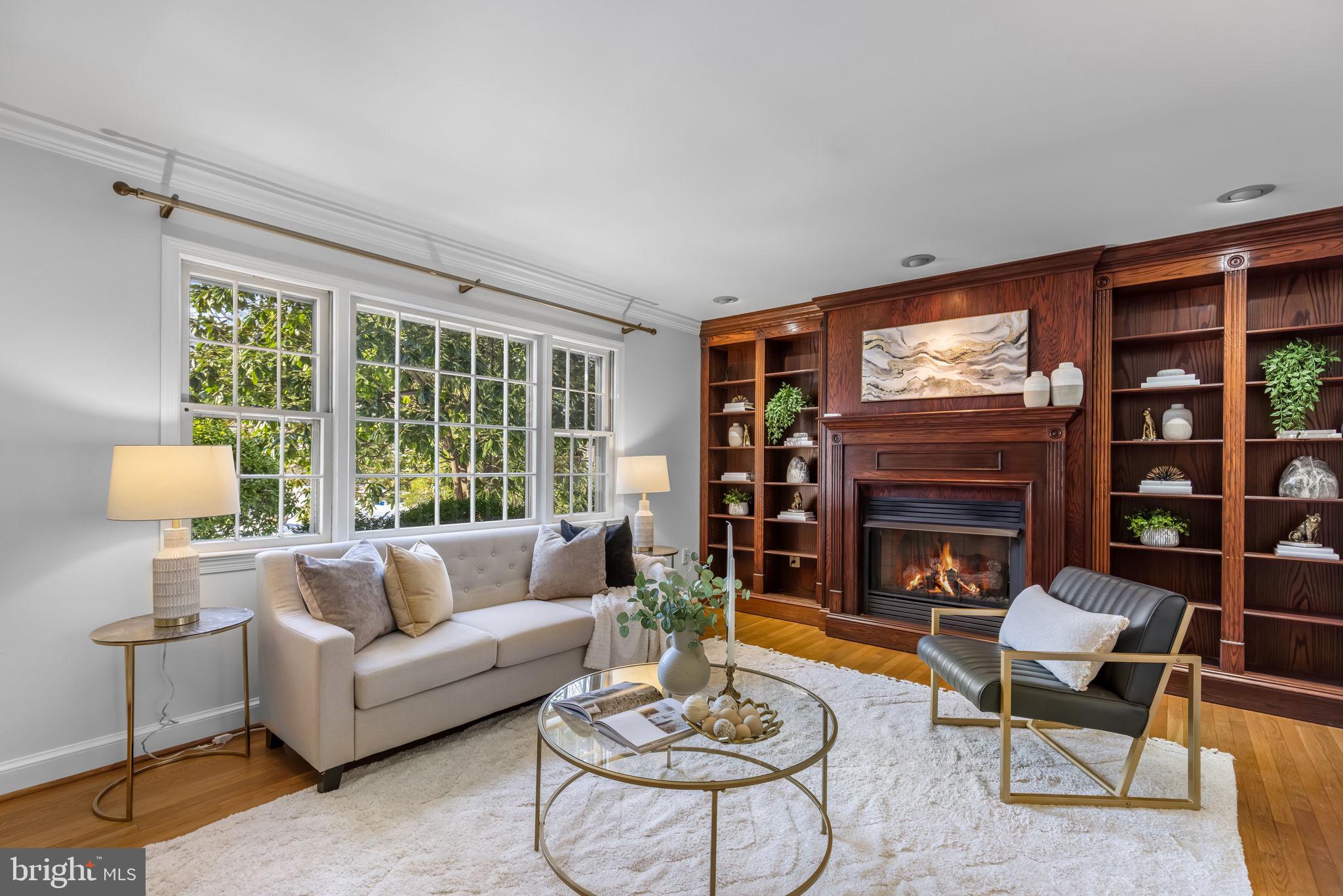 7105 Devonshire Road Alexandria, VA 22307 - Photo 13 of 54 Elegant living room w gas fireplace