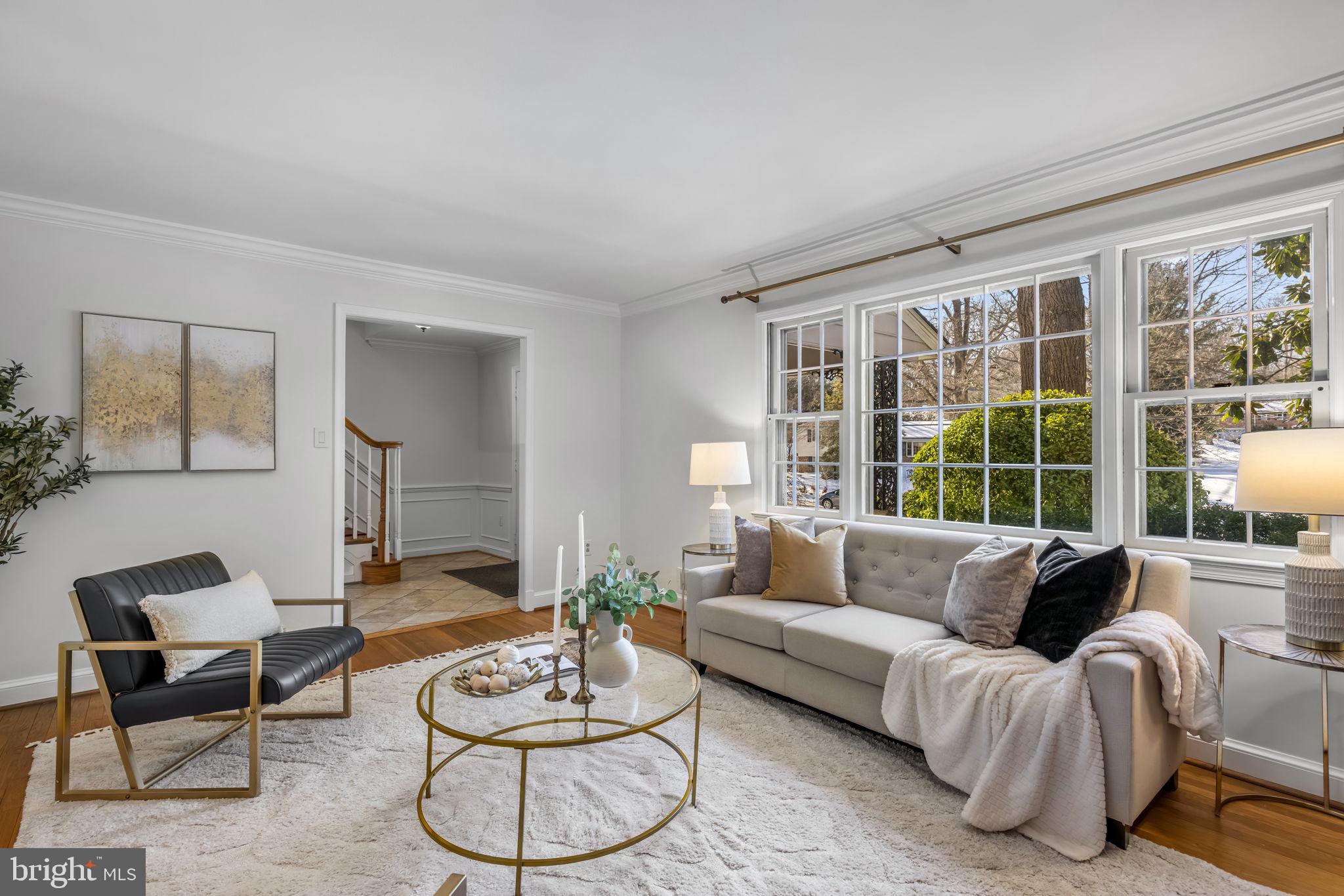 7105 Devonshire Road Alexandria, VA 22307 - Photo 14 of 54 Elegant living room w gas fireplace