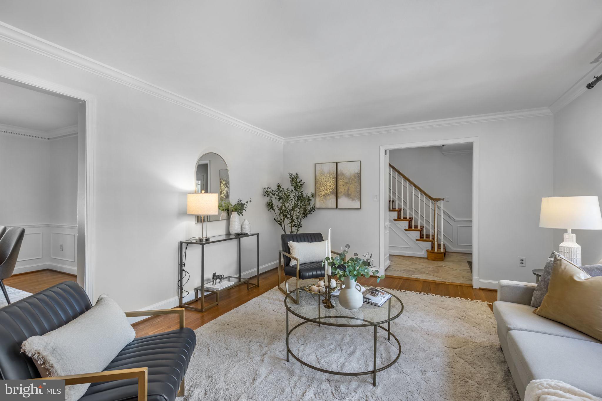7105 Devonshire Road Alexandria, VA 22307 - Photo 15 of 54 Elegant living room w gas fireplace