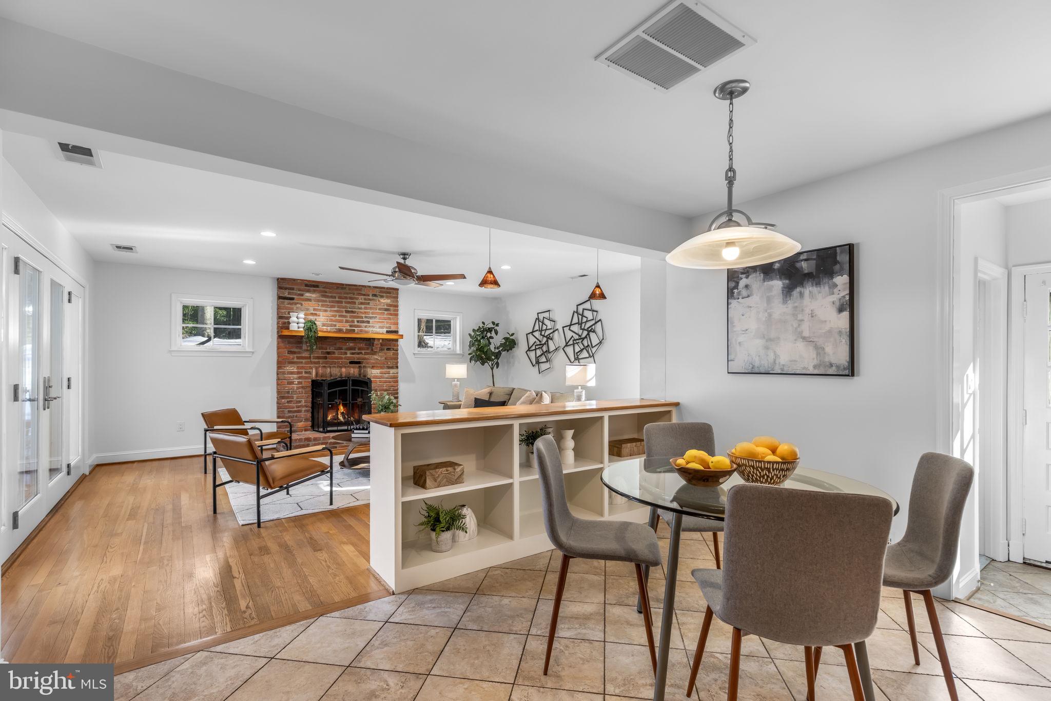 7105 Devonshire Road Alexandria, VA 22307 - Photo 24 of 54 Breakfast nook w wine fridge & built-ins