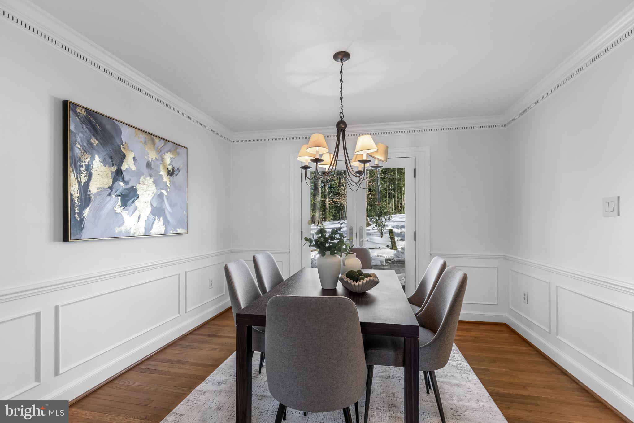7105 Devonshire Road Alexandria, VA 22307 - Photo 3 of 54 Dining room with French doors to patio