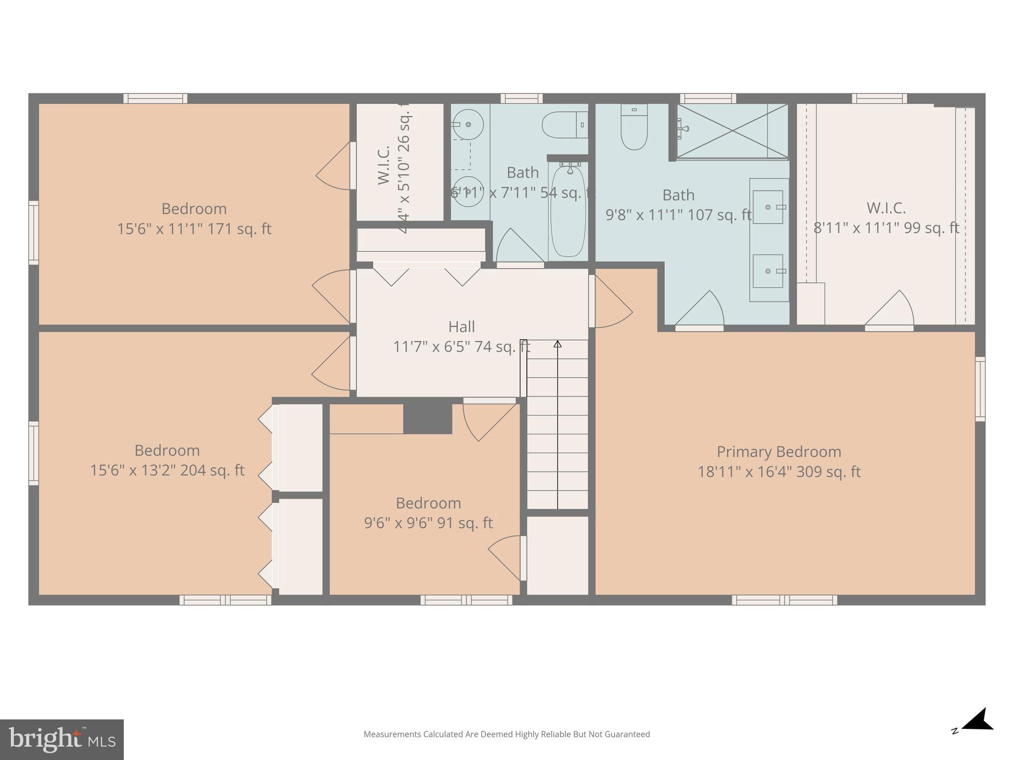 7105 Devonshire Road Alexandria, VA 22307 - Photo 53 of 54 Upper-level Floor Plan