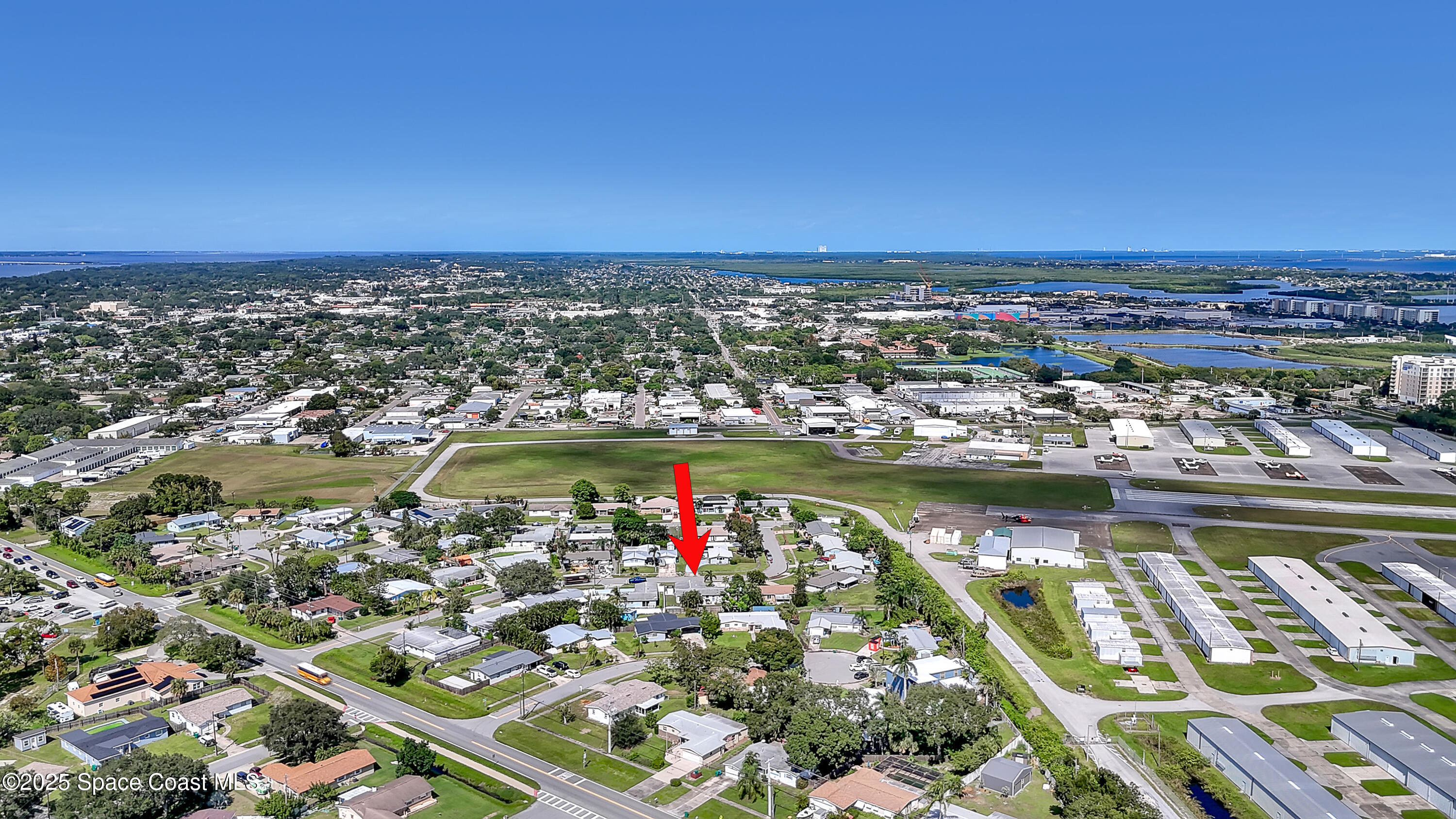 355 Aztec Avenue Merritt Island, FL 32952 - Photo 41 of 48 an aerial view of river residential houses with outdoor space