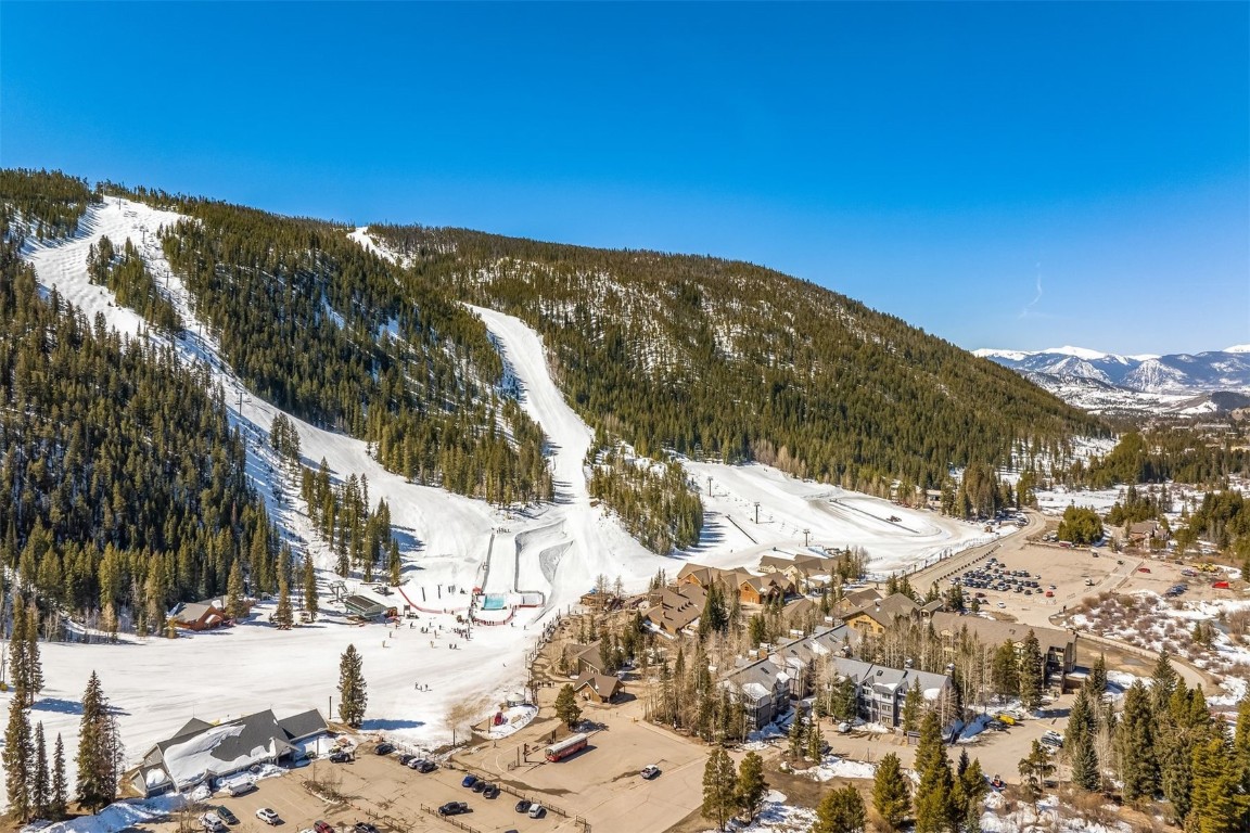 1203 West Keystone Road, Unit 2709 Keystone, CO 80435 - Photo 22 of 48 Snowy aerial view with a mountain view
