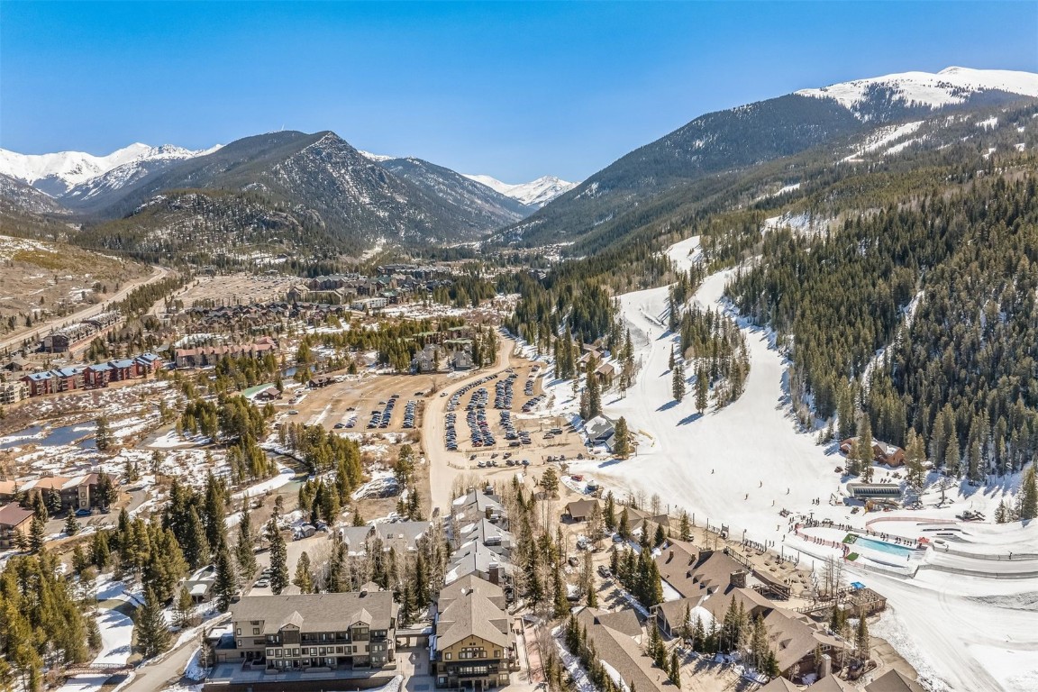 1203 West Keystone Road, Unit 2709 Keystone, CO 80435 - Photo 36 of 48 Snowy aerial view with a mountain view