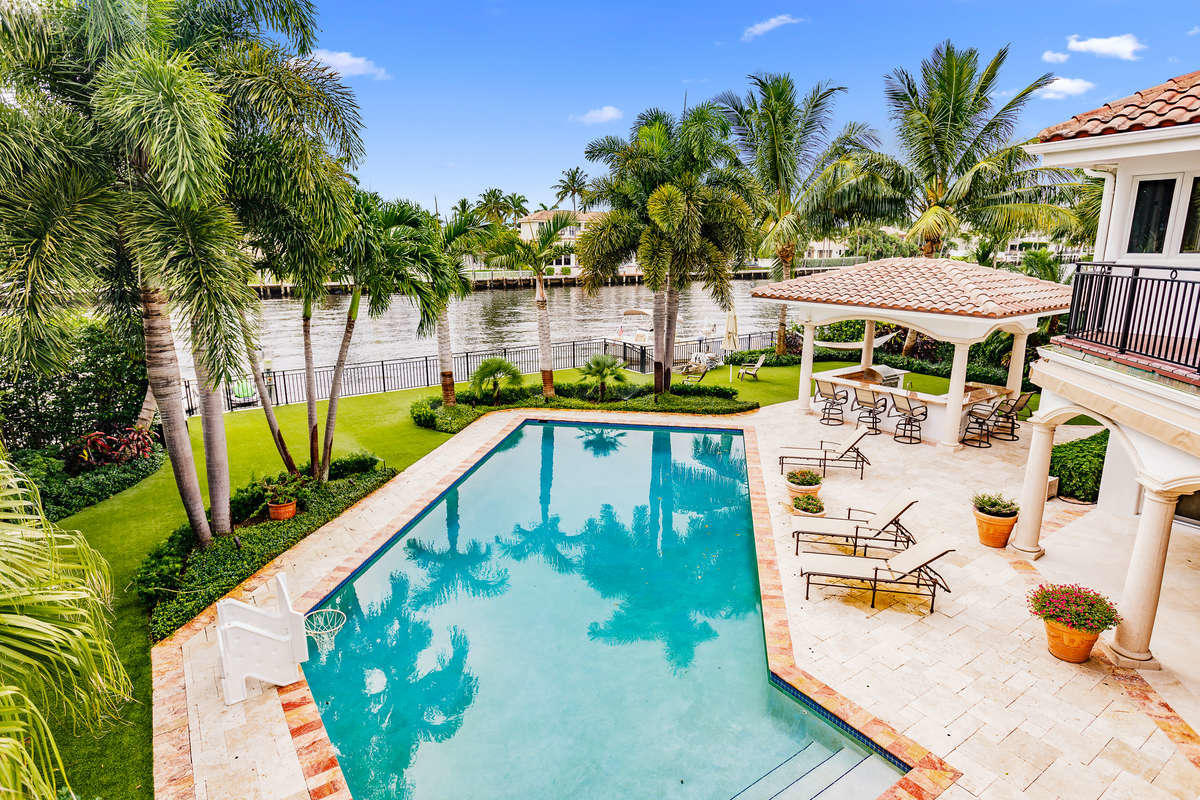 2935 Spanish River Road Boca Raton, FL 33432 - Photo 15 of 33 POOL VIEW FROM DECK