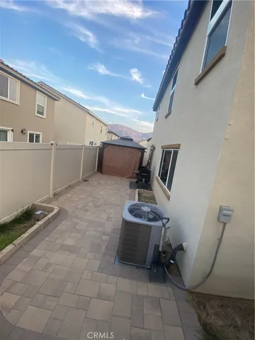 a close view of a backyard