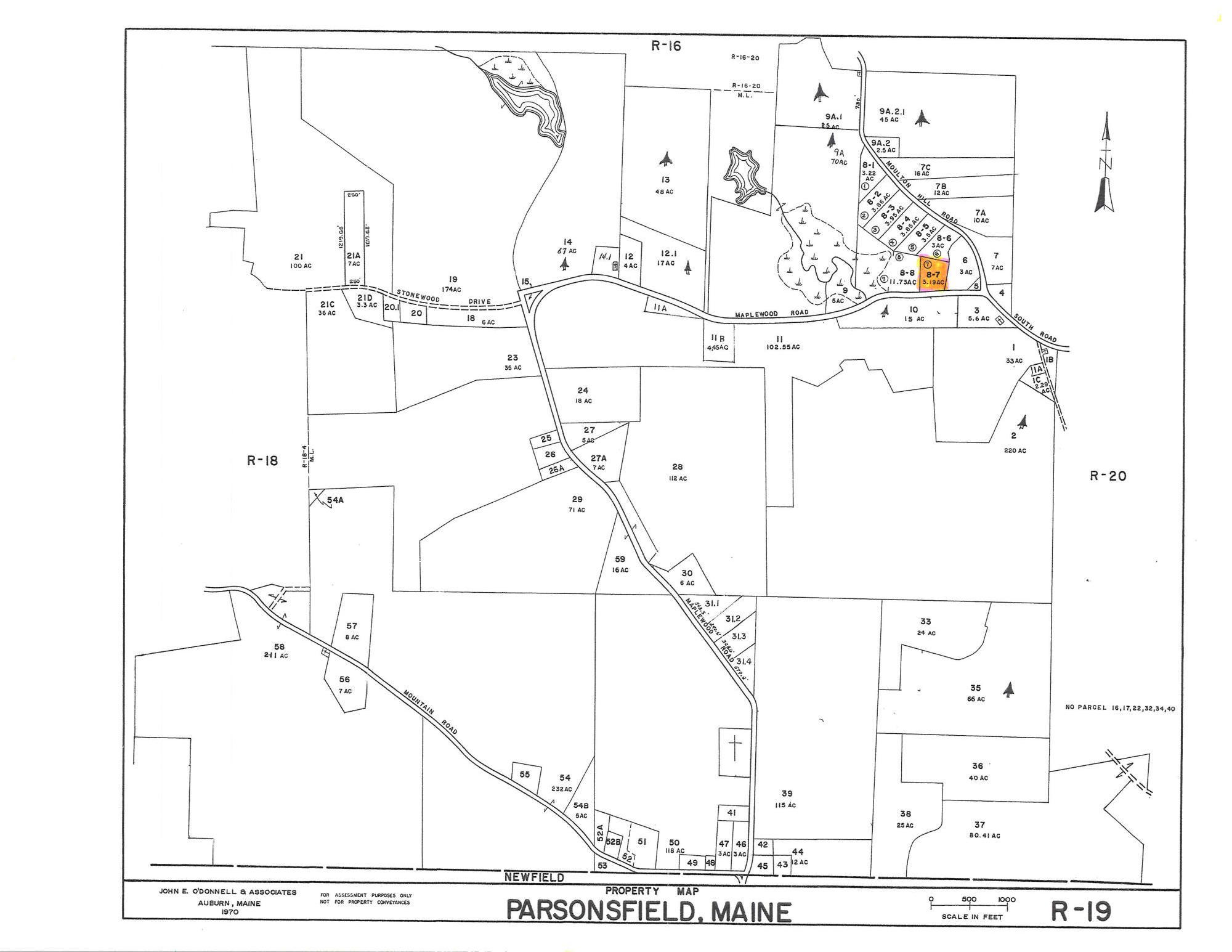 Lot 7 Maplewood Road Parsonsfield, ME 04047 - Photo 2 of 2 Town of Parsonsfield Tax Map