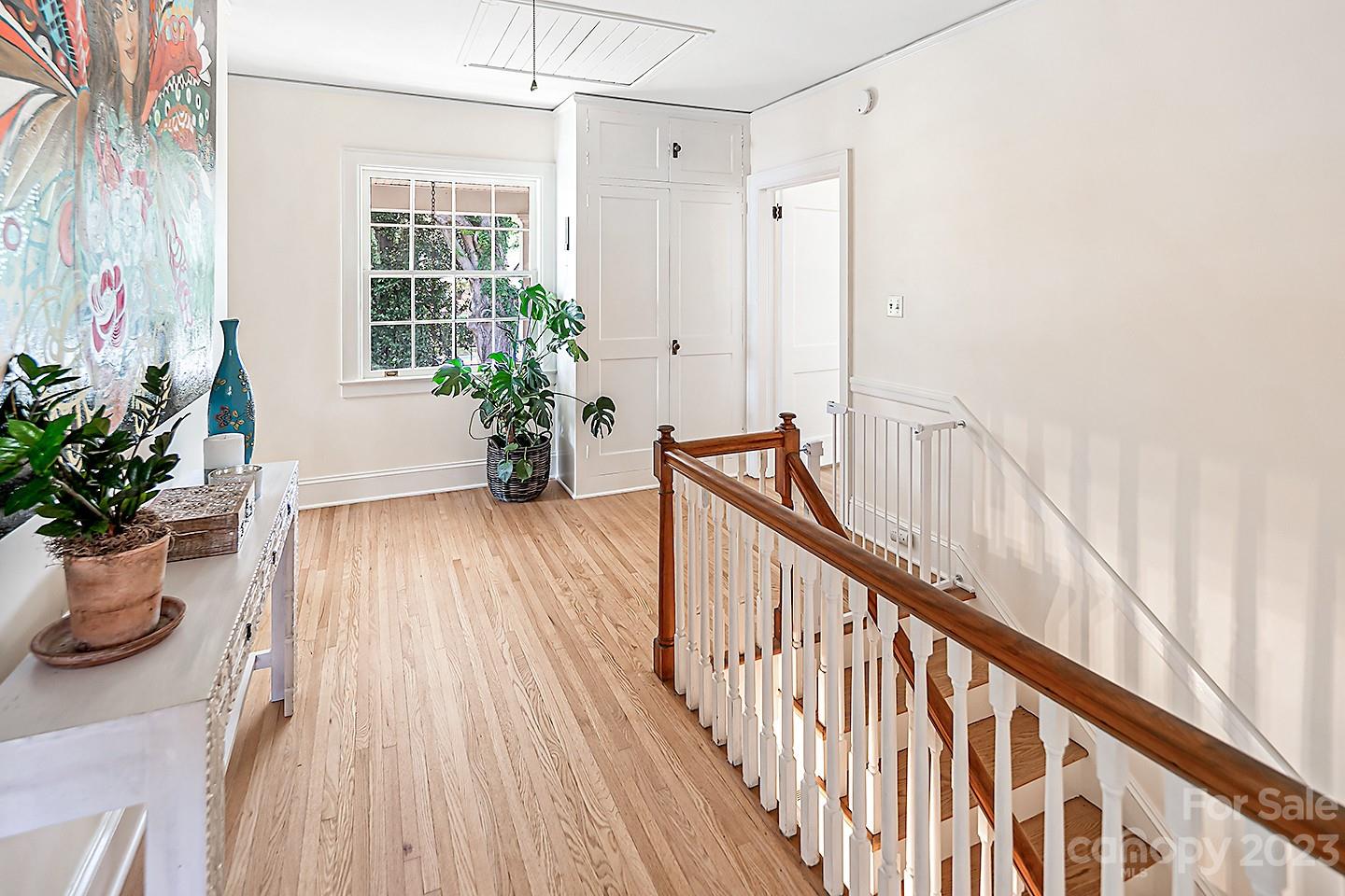 1601 South Wendover Road Charlotte, NC 28211 - Photo 29 of 43 a view of hall with wooden floor