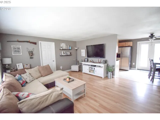 a view of a storage room with racks