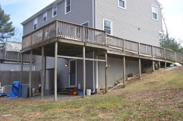 a front view of a house with stairs