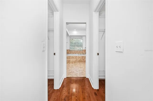 a view of a golf course with a lake view