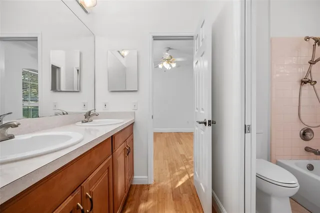 a view of a swimming pool with a lake view