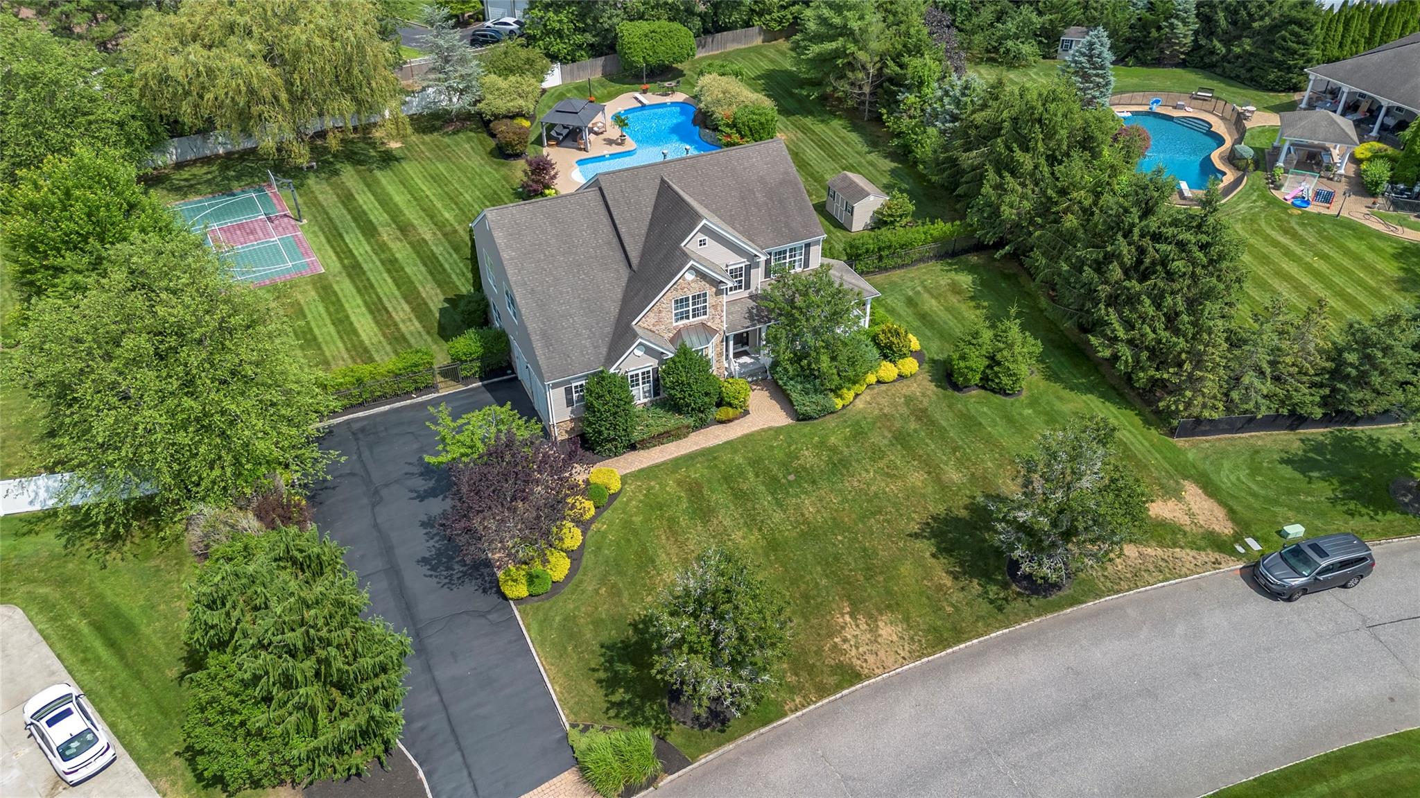 265 Hidden Acres Path Wading River, NY 11792 - Photo 42 of 46 Aerial view of a pool area