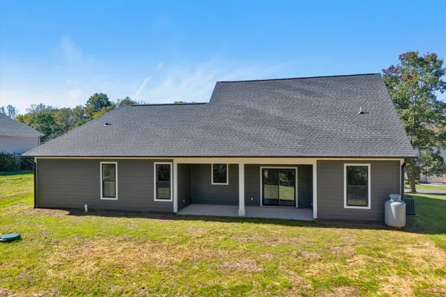 a house view with a garden space