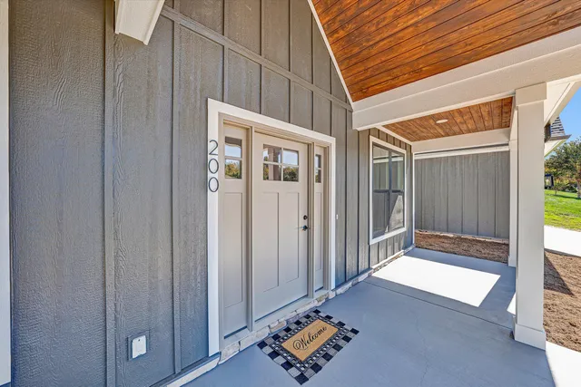 a backyard of a house