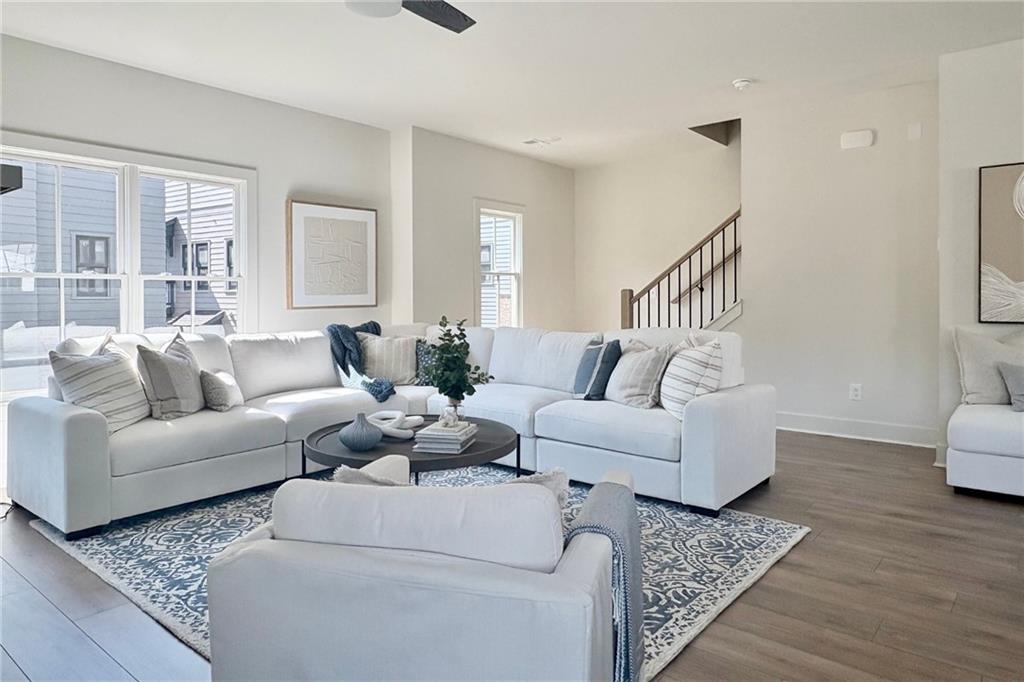 3312 Springhaven Avenue Hapeville, GA 30354 - Photo 17 of 54 a living room with furniture and wooden floor