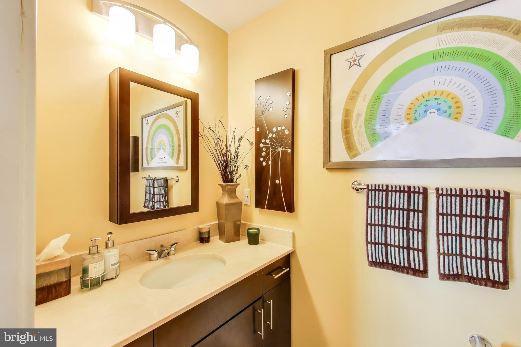 910 M Street Northwest, Unit 1022 Washington, DC 20001 - Photo 19 of 64 a bathroom with a sink and a mirror