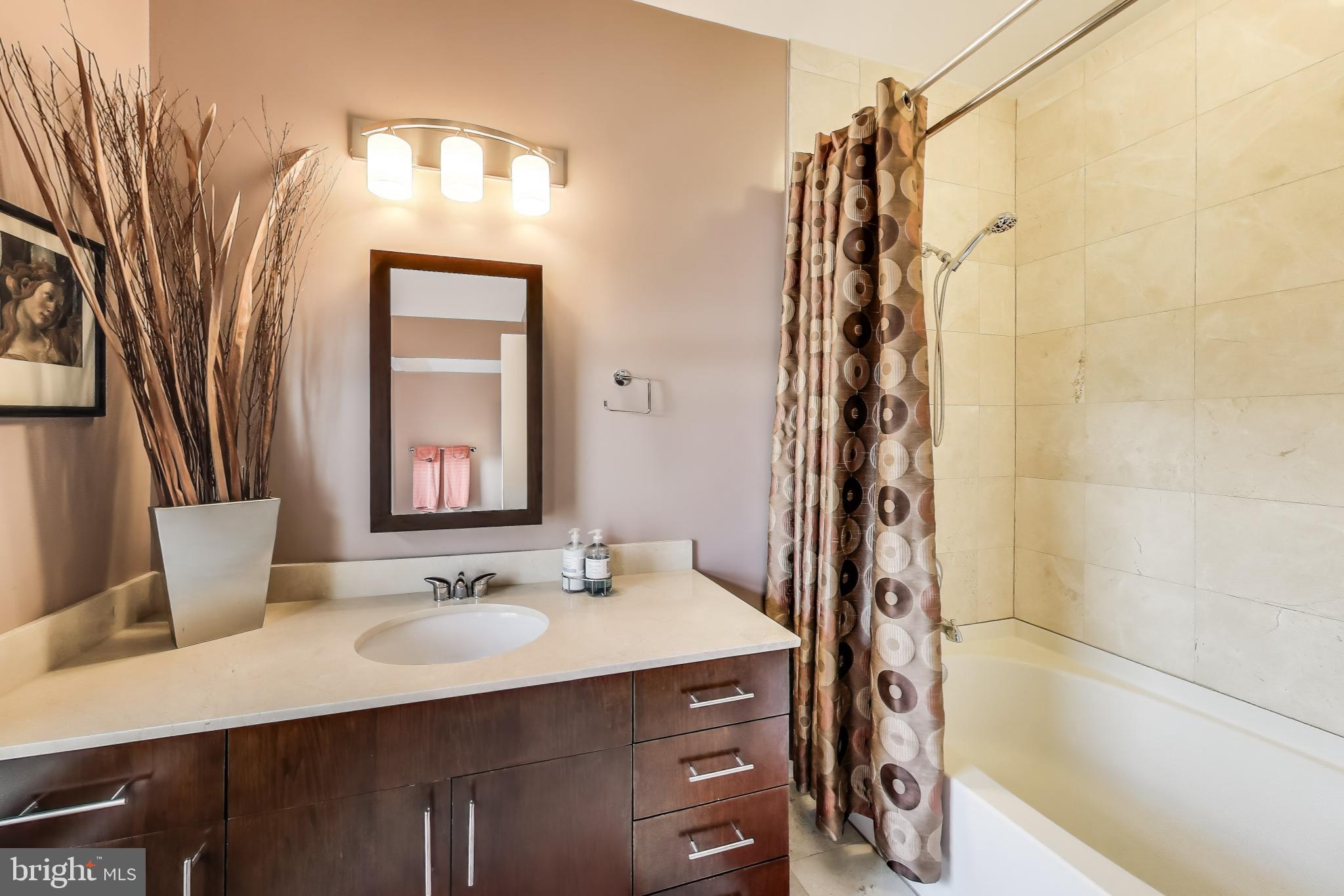 910 M Street Northwest, Unit 1022 Washington, DC 20001 - Photo 23 of 64 a bathroom with a sink and a mirror