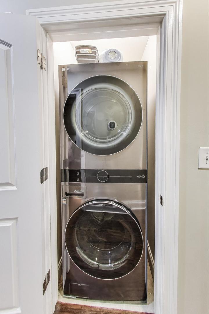2120 West Rice Street, Unit 3 Chicago, IL 60622 - Photo 27 of 28 a close up view of a washer and dryer