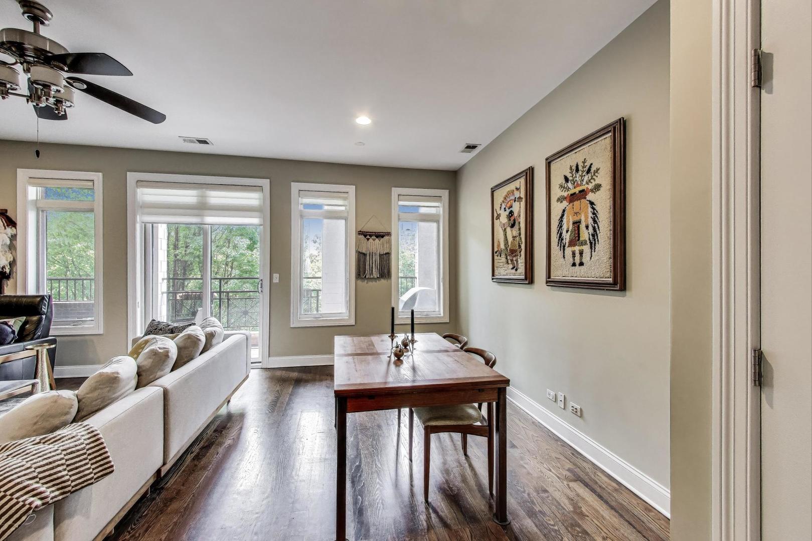 2120 West Rice Street, Unit 3 Chicago, IL 60622 - Photo 5 of 28 a living room with furniture and a large window