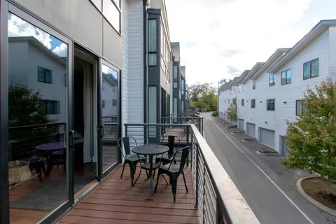 an outdoor view of the house