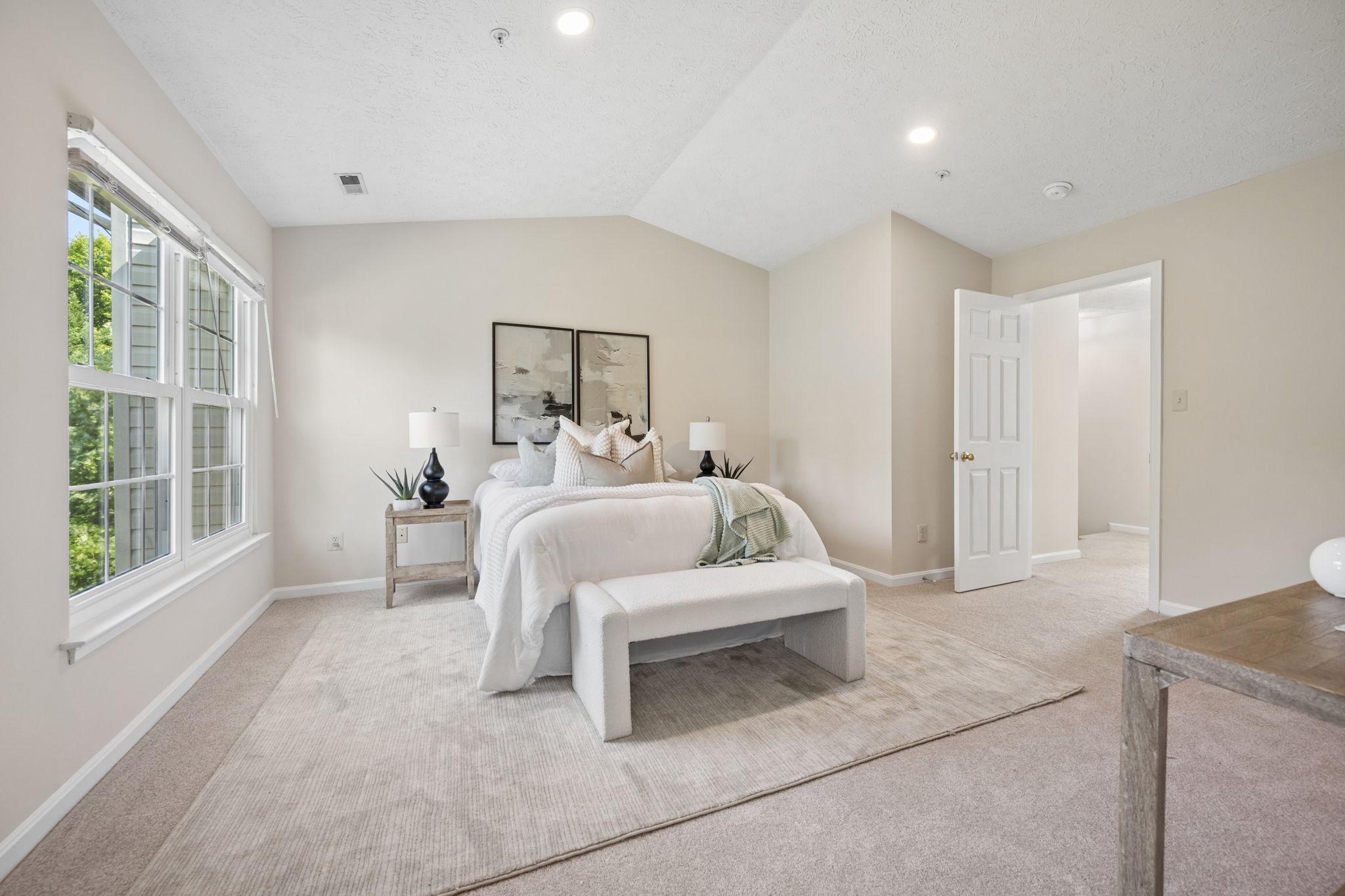 11952 White Heather Road Cockeysville, MD 21030 - Photo 17 of 36 Primary bedroom with vaulted ceilings