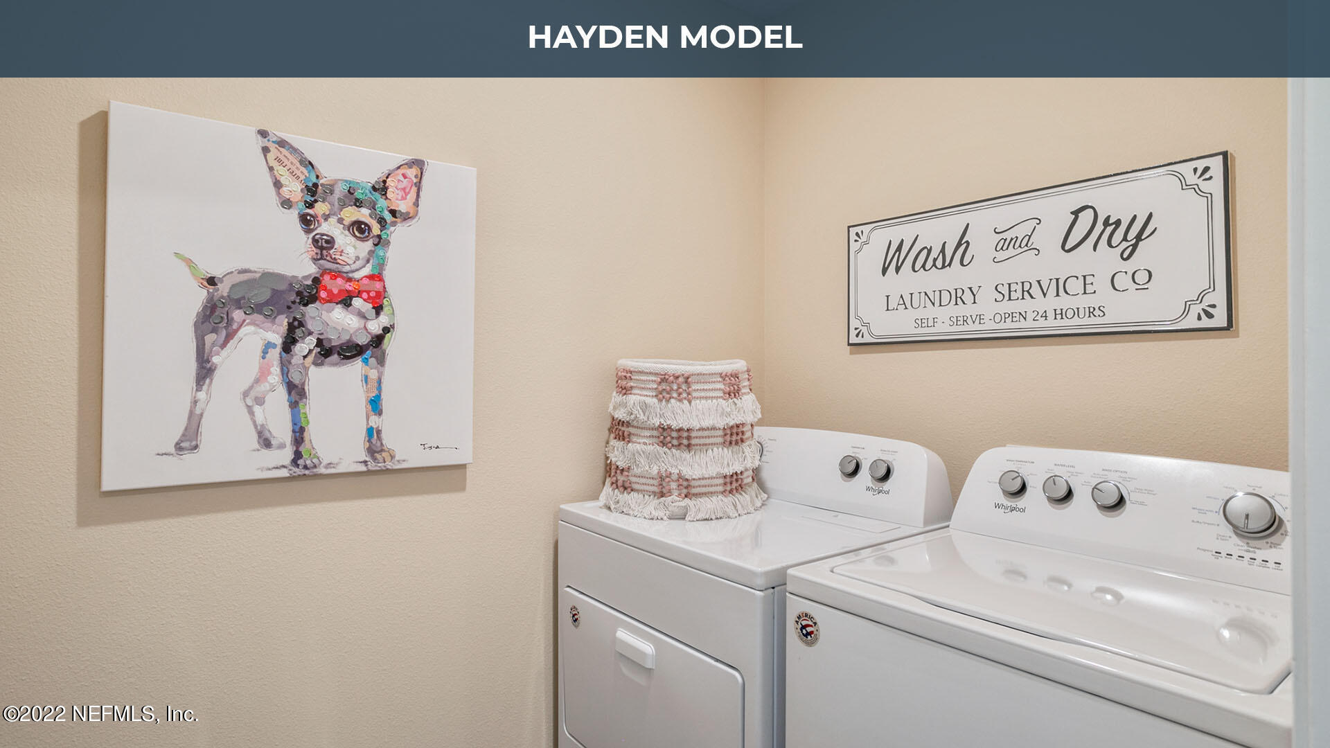 187 Encanto Way Street St. Augustine, FL 32084 - Photo 15 of 47 a utility room with dryer and washer