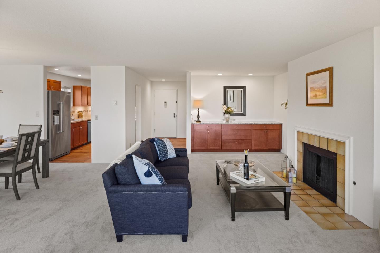 43 Shepherd's Knoll Pebble Beach, CA 93953 - Photo 6 of 34 a living room with furniture and a fireplace