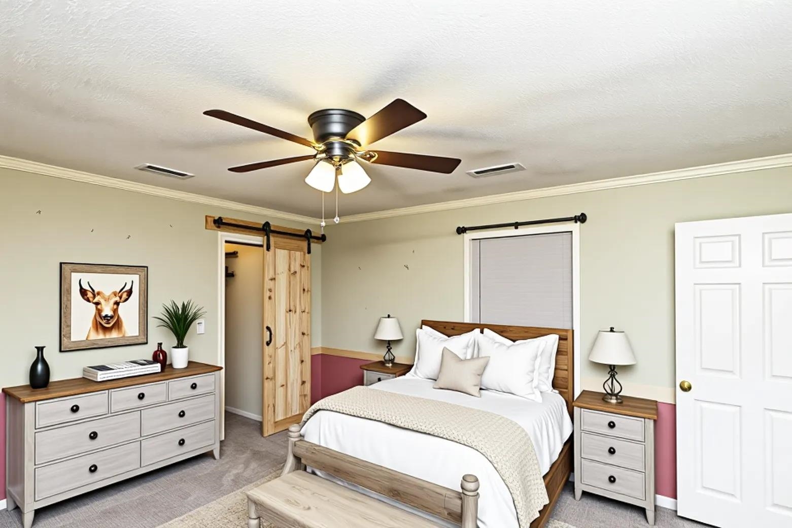 643 Fore Lane Mason, TN 38049 - Photo 13 of 40 a bedroom with a bed and a chandelier